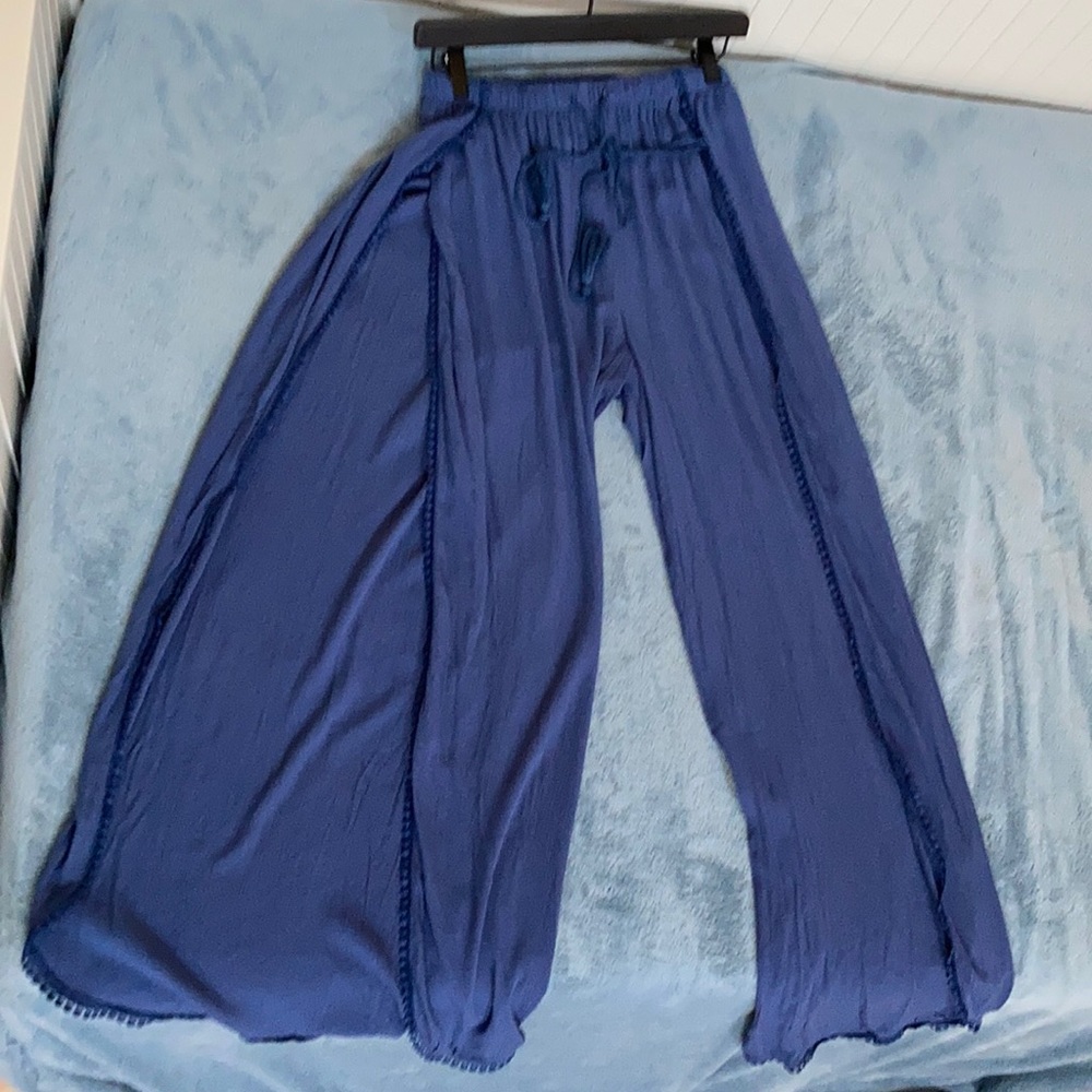 Full leg slit open pants - Casual or Pajama Pants